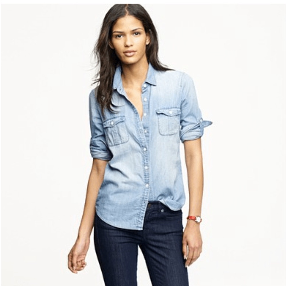 J Crew Denim Blouse